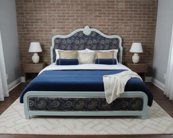 Bed's front view Classic Double Bed,Handcrafted Bed