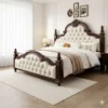 classic-bed-side-view Bed side view - woodwork with luxurious upholstery