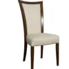 Teak wood chair with PU finish and cushioned seat
