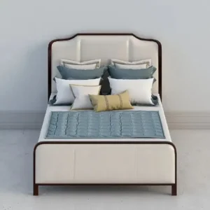 Space saving wooden bed