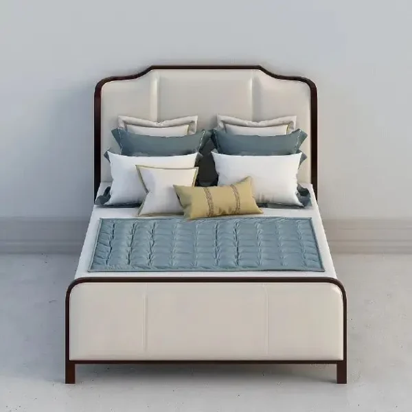 Space saving wooden bed