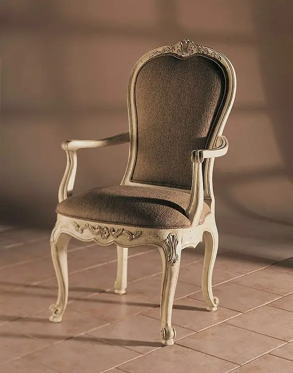 Handcrafted teak wood chair with cushion & silver deco polish