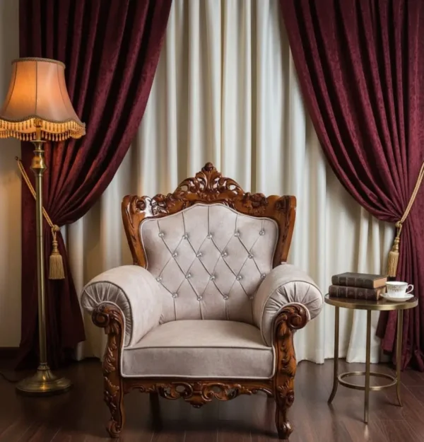 wooden carving sofa chair