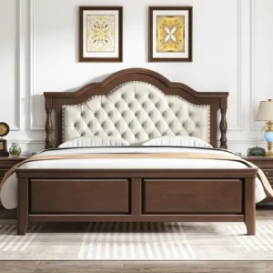 queen size bed with high density cushion