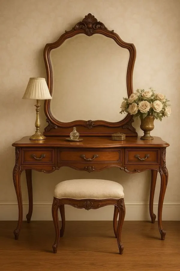 Premium teak wood dressing table with smooth finish