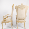 Luxury Royal Wooden Chair Set with Glass Coffee Table – Handcrafted Classic Furniture (Set of 3)