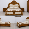 royal bed side angles Luxury Royal Carved Bed Set – Handcrafted Wooden Masterpiece for Elegant Bedrooms