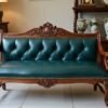 Luxury Handcrafted Wooden Sofa Set with Premium Tufted Upholstery | Vintage Royal Furniture Design