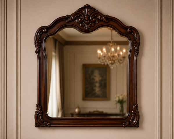 Luxury Wooden console table for living room with Designer Mirror Frame