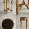 teak-wood-stool-for-living-room Teak wood stool for living room long size with glass top for modern Indian home