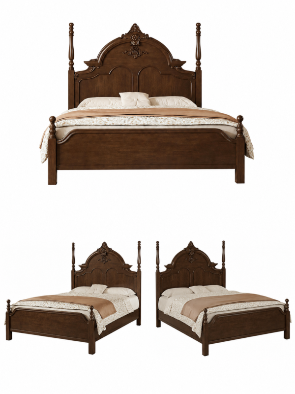 Simple Wood carving Bed/Classic Royal Bedroom Furniture