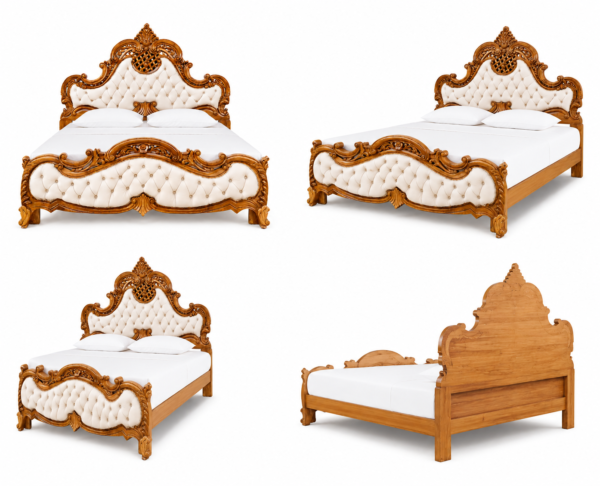 Best Wooden Carving Double Bed in India/ The wooden Atelier