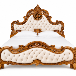 Wooden Carving double bed in India