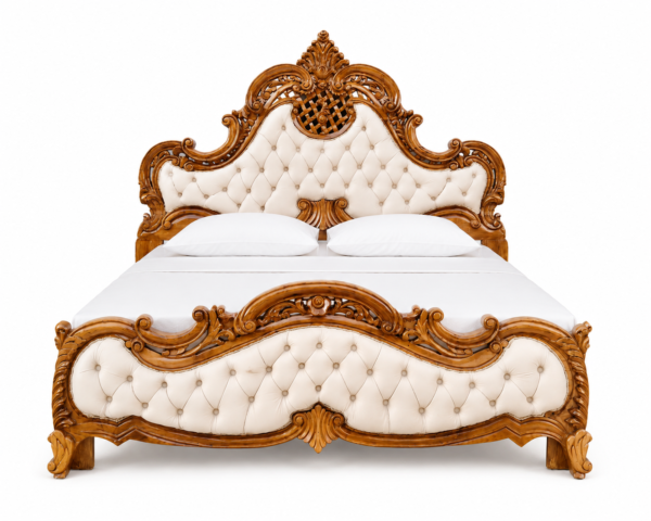 Wooden Carving double bed in India