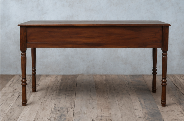 Premium Solid Wood Desk with Drawers | Vintage Wooden Study Table for Home Office