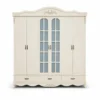 A solid teak six-door wardrobe built in the French Provincial style almirah