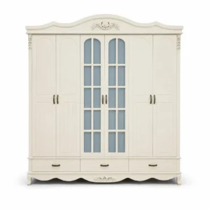 teak-wood-6-door-wardrobe–french-provincial A solid teak six-door wardrobe built in the French Provincial style almirah