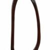 Handcrafted organic wooden wall mirror with premium solid wood frame in dark walnut finish