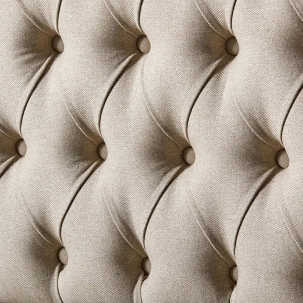 Solid Wood Bed Frame Upholstered Tufted Headboard Bed